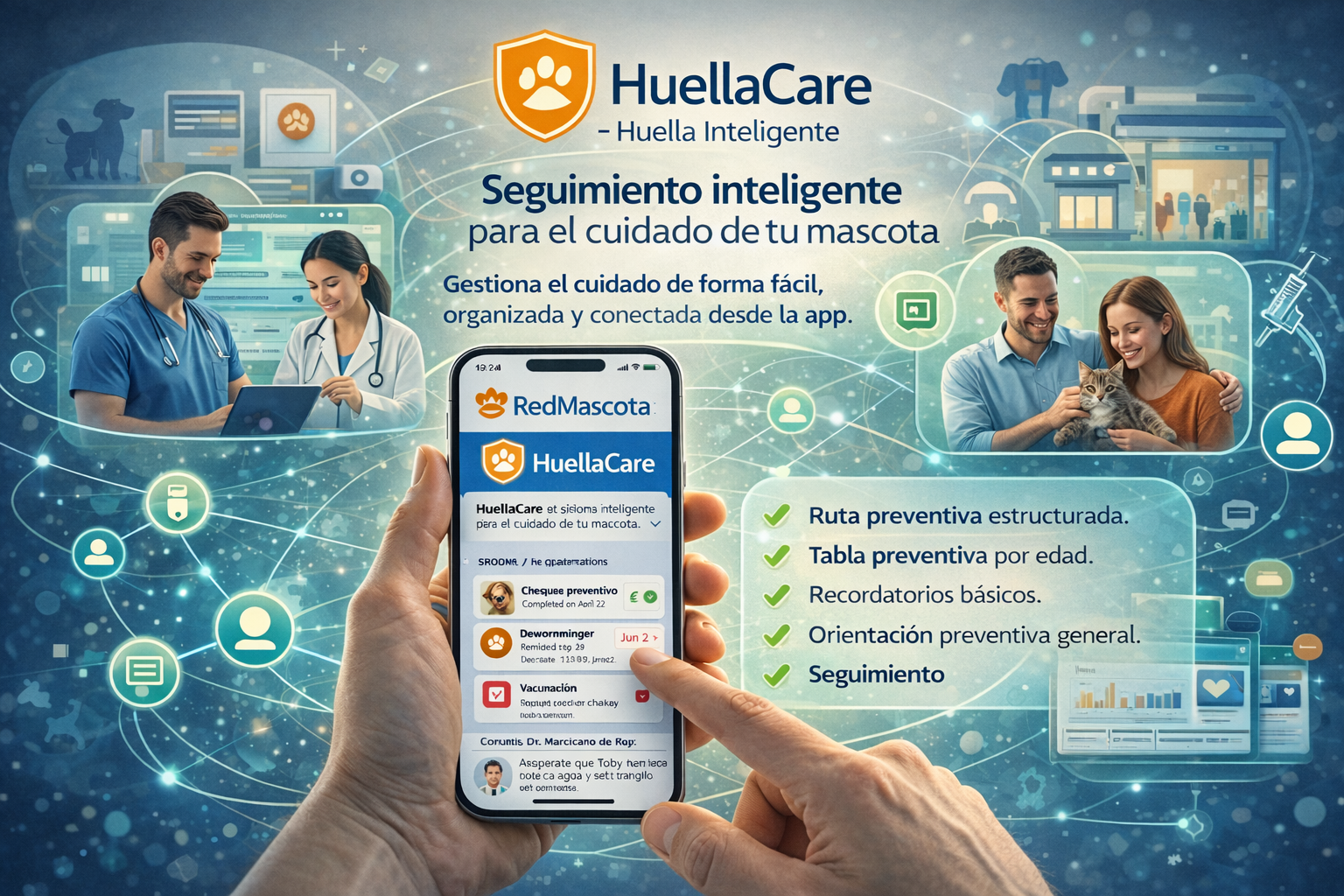 Panel informativo HuellaCare